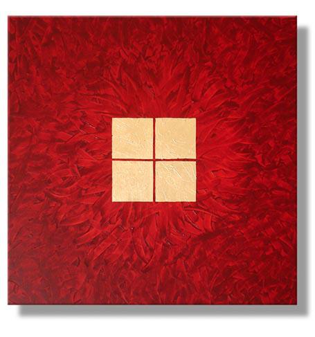 Acrylbild mit Blattgold