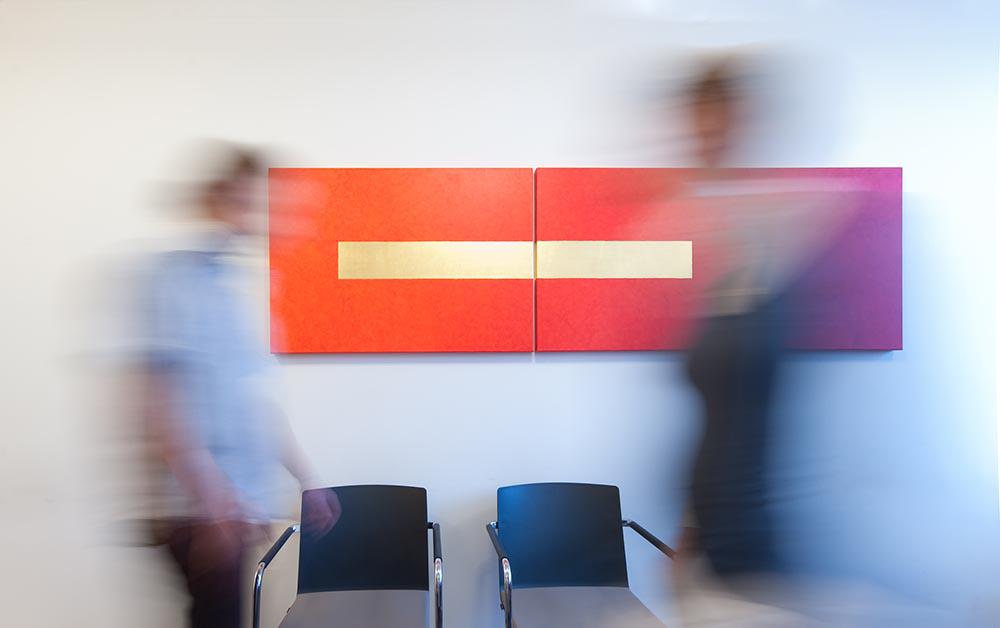 Wandbild im Wartezimmer einer Arztpraxis Wandbild im Wartezimmer einer Arztpraxis